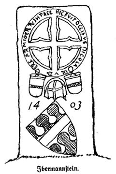 Zeichnung des Ibermannsteins bei Arholzen